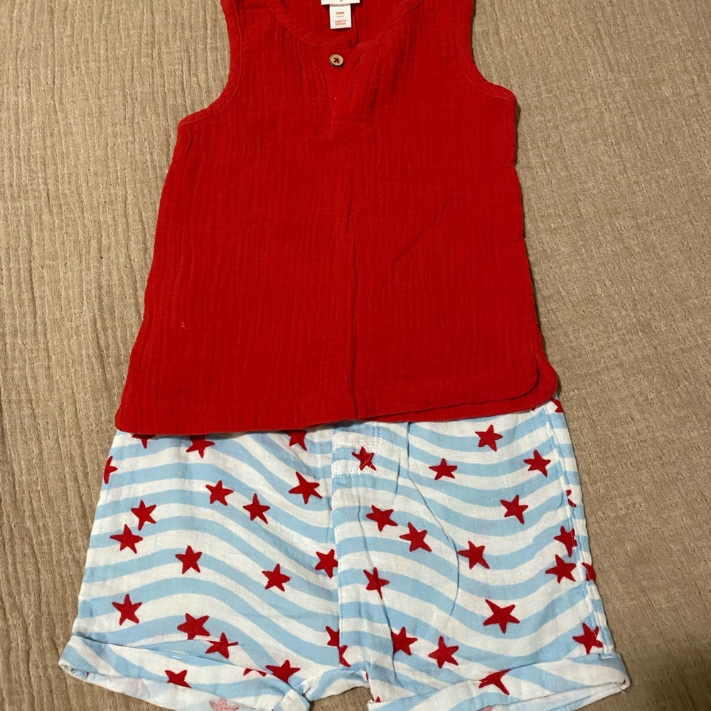 Fourth of July! 🇺🇸⭐️ Gauze outfit